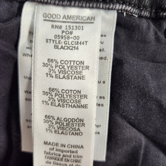 NWT Good American Good Legs Stovepipe Cigarette Jeans in Washed Black 4/27 #0187 - Picture 10 of 15